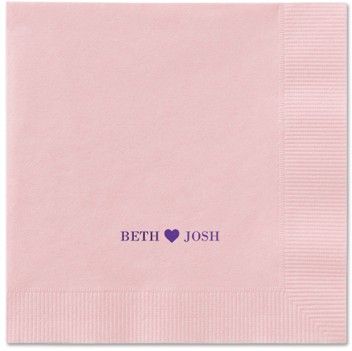 Inseparable Love Napkins, Purple, Blush