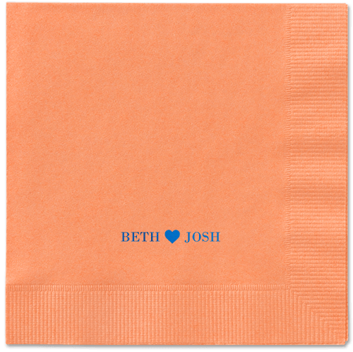 Inseparable Love Napkins, Blue, Coral, Royal
