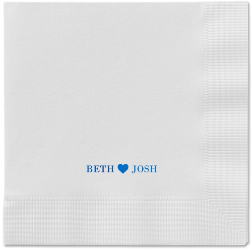 Inseparable Love Napkins, Blue, White, Royal