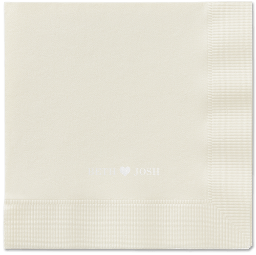 Inseparable Love Napkins, White, Ecru, White