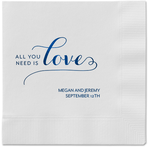 Lovely Feeling Napkins, Blue, White, Midnight