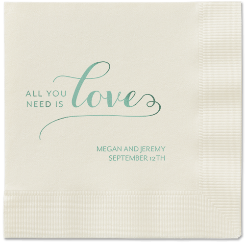 Lovely Feeling Napkins, Green, Ecru, Sage