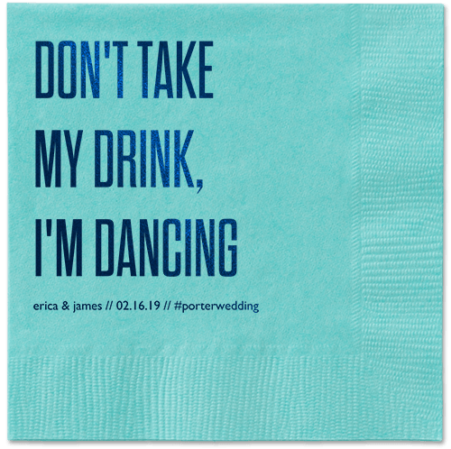 Pouring Love Napkins, Blue, Aqua, Midnight