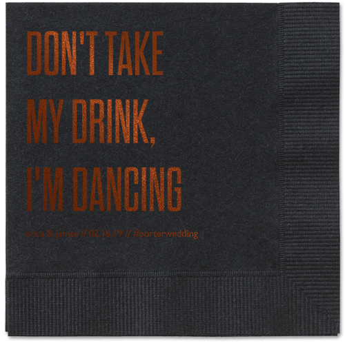 Pouring Love Napkins, Brown, Black, Mocha