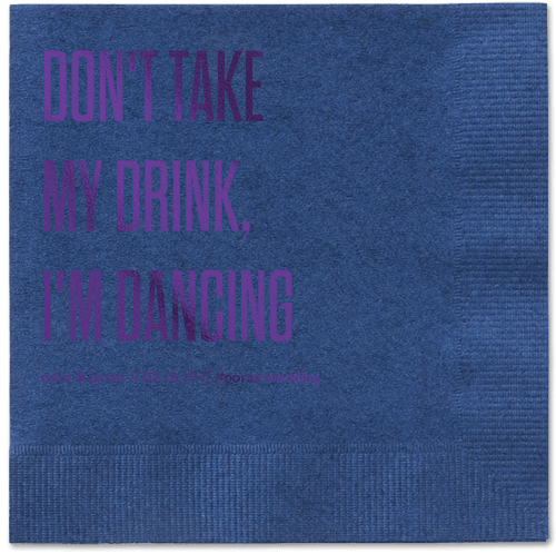 Pouring Love Napkins, Purple, Navy, Purple