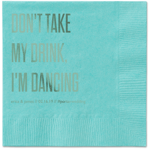 Pouring Love Napkins, Green, Aqua, Sage