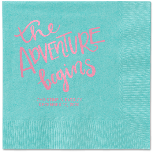 Remarkable Adventure Napkins, Pink, Aqua