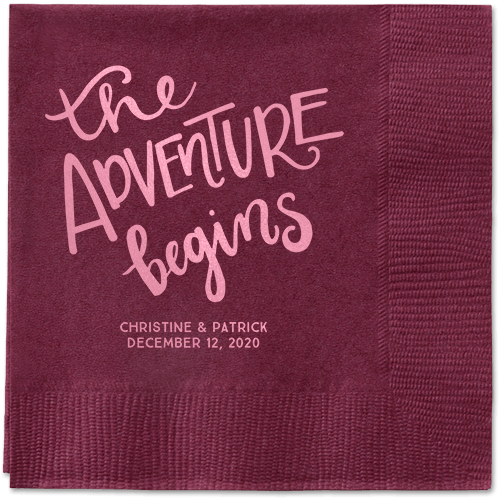 Remarkable Adventure Napkins, Pink, Berry