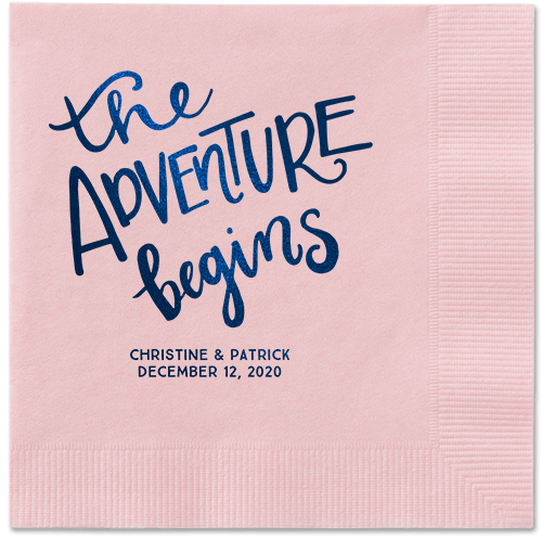 Remarkable Adventure Napkins, Blue, Blush