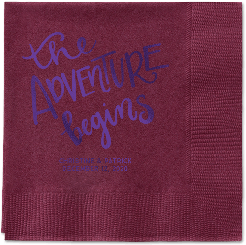 Remarkable Adventure Napkins, Purple, Berry