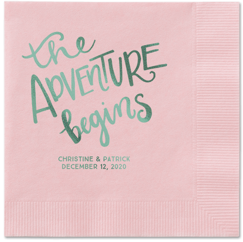 Remarkable Adventure Napkins, Green, Blush, Sage