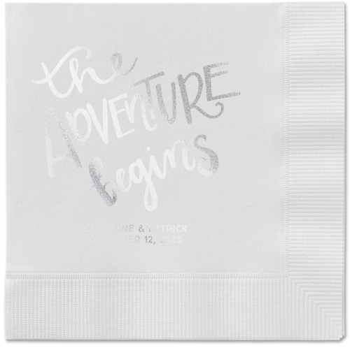 Remarkable Adventure Napkins, Grey, White