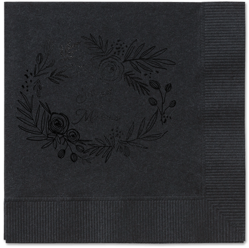 Delightfully Entwined Napkins, Black, Black, Black