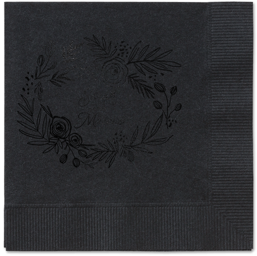 Delightfully Entwined Napkins, Black, Black