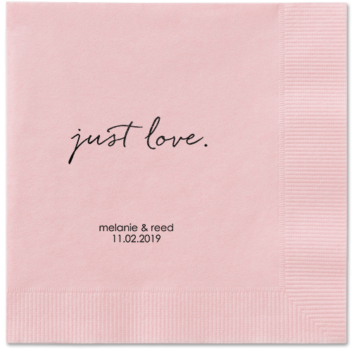 Romantic Delight Napkins, Black, Blush, Black