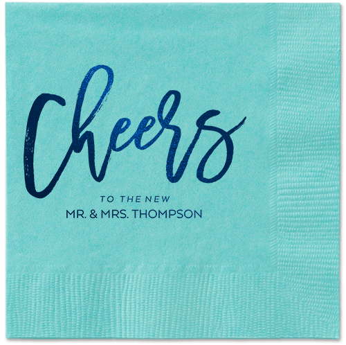 Spirited Toast Napkins, Blue, Aqua, Midnight