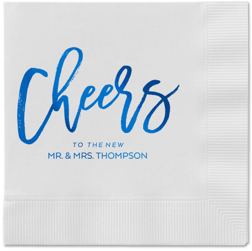 Spirited Toast Napkins, Blue, White