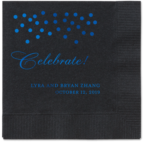 Diamond Sky Napkins, Blue, Black, Royal