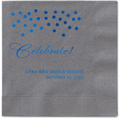 Diamond Sky Napkins, Blue, Pewter, Royal