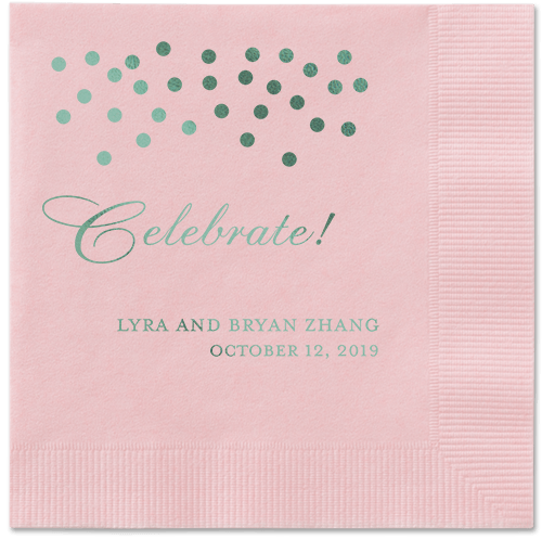 Diamond Sky Napkins, Green, Blush