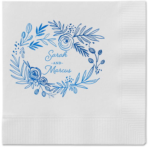 Delightfully Entwined Napkins, Blue, White