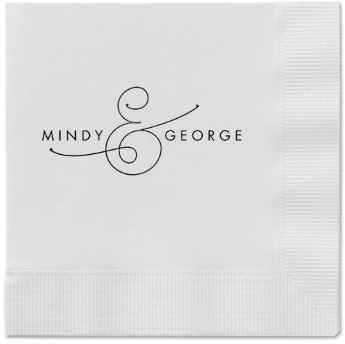 Gorgeous Couple Napkins, Black, White, Black