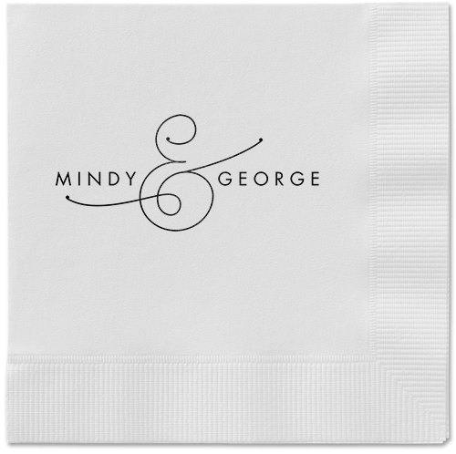 Gorgeous Couple Napkins, Black, White