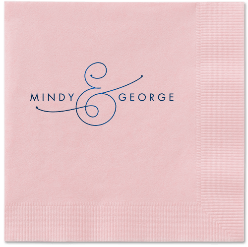 Gorgeous Couple Napkins, Blue, Blush, Midnight