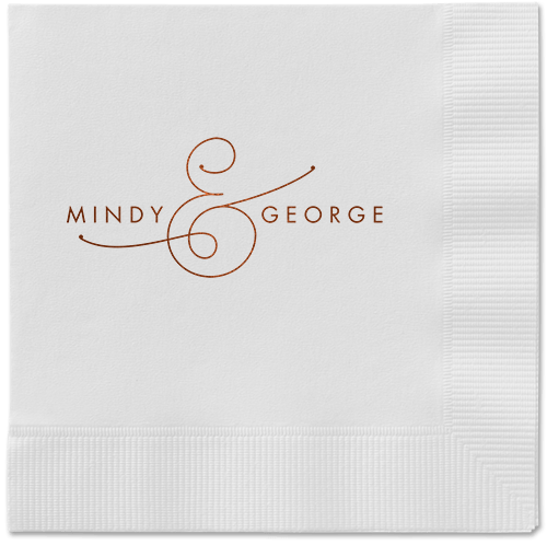 Gorgeous Couple Napkins, Brown, White