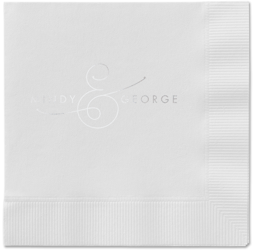 Gorgeous Couple Napkins, Grey, White