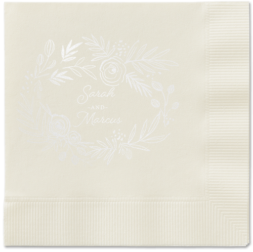 Delightfully Entwined Napkins, White, Ecru, White
