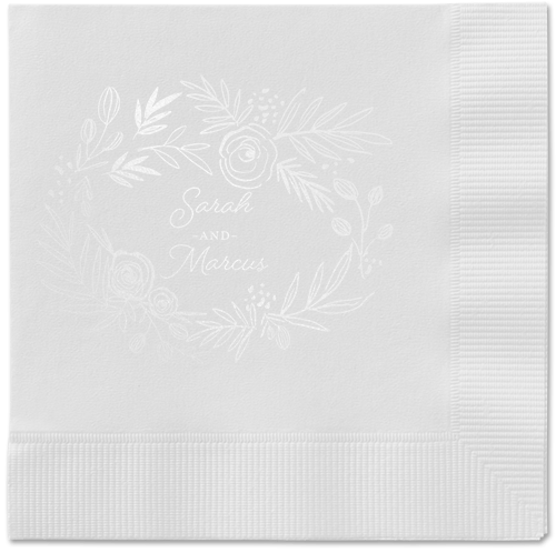 Delightfully Entwined Napkins, White, White, White