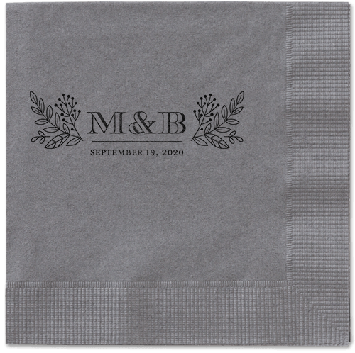 Captivated Chalk Napkins, Black, Pewter, Black