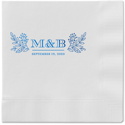 Captivated Chalk Napkins, Blue, White, Royal