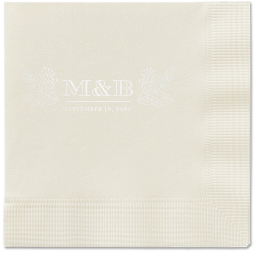 Captivated Chalk Napkins, White, Ecru