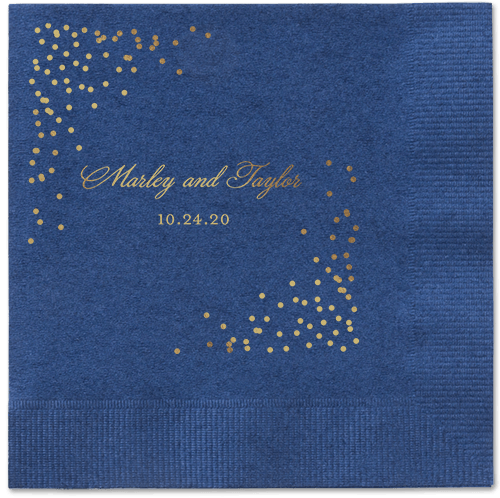 Yellow And Navy Napkins