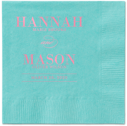 Divine Elegance Napkins, Pink, Aqua