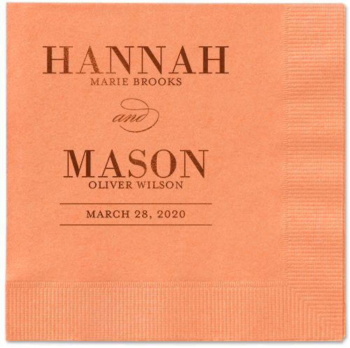 Divine Elegance Napkins, Brown, Coral, Mocha