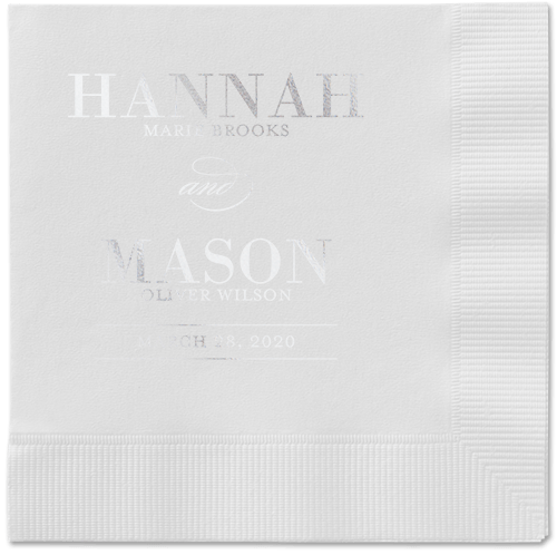 Divine Elegance Napkins, Grey, White