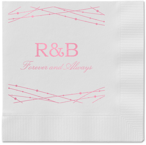 Glowing Bright Napkins, Pink, White