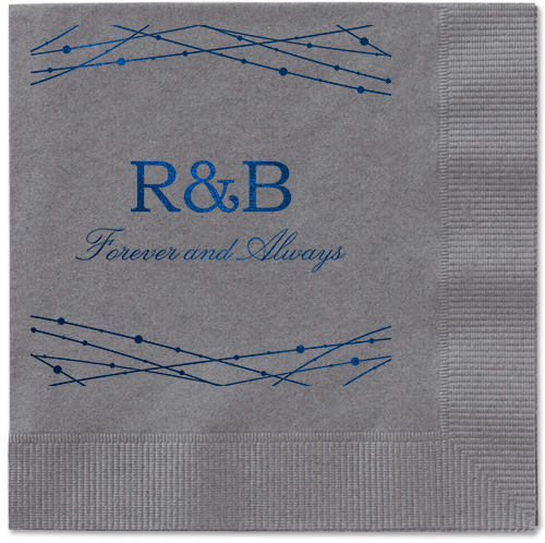 Glowing Bright Napkins, Blue, Pewter, Midnight