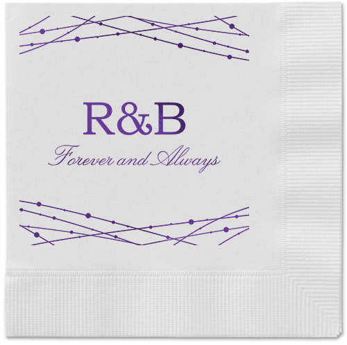 Glowing Bright Napkins, Purple, White