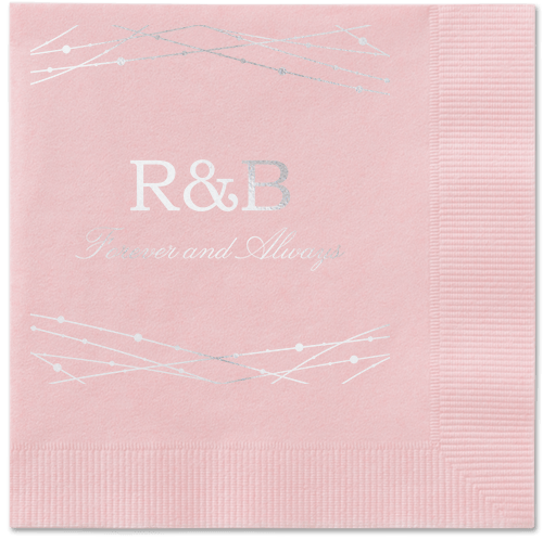 Glowing Bright Napkins, Grey, Blush