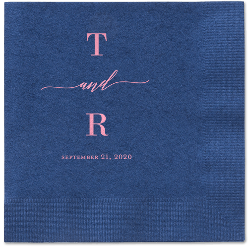 Diamond Blossoms Napkin, Pink, Navy, Blush