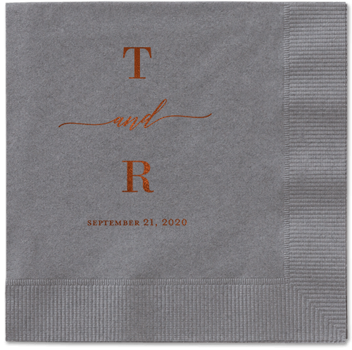 Diamond Blossoms Napkin, Brown, Pewter, Mocha