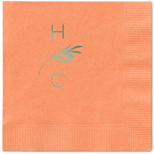 Tropical Herald Napkin, Green, Coral, Sage