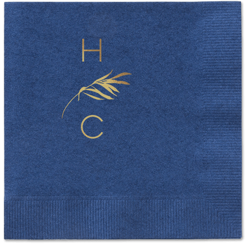 Tropical Herald Napkin, Yellow, Navy, Gold