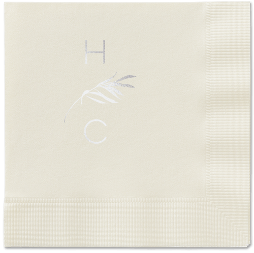 Tropical Herald Napkin, Grey, Ecru