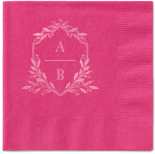 Classic Herald Napkin, Pink, Magenta