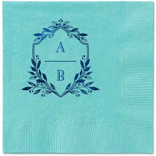 Classic Herald Napkin, Blue, Aqua
